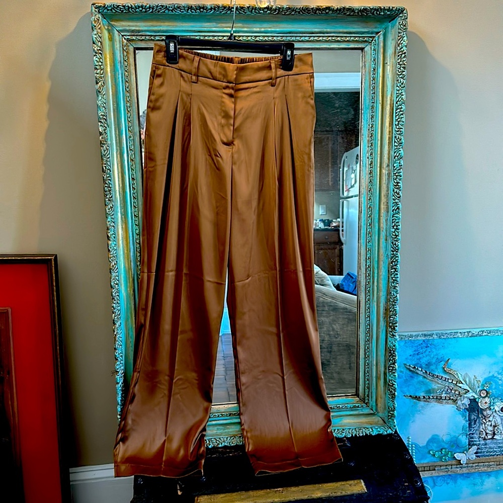 Women bronze colored pants